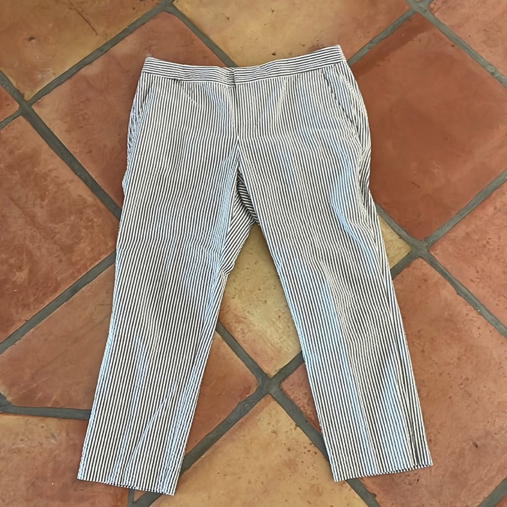 Ralph Lauren gray and white searsucker pants